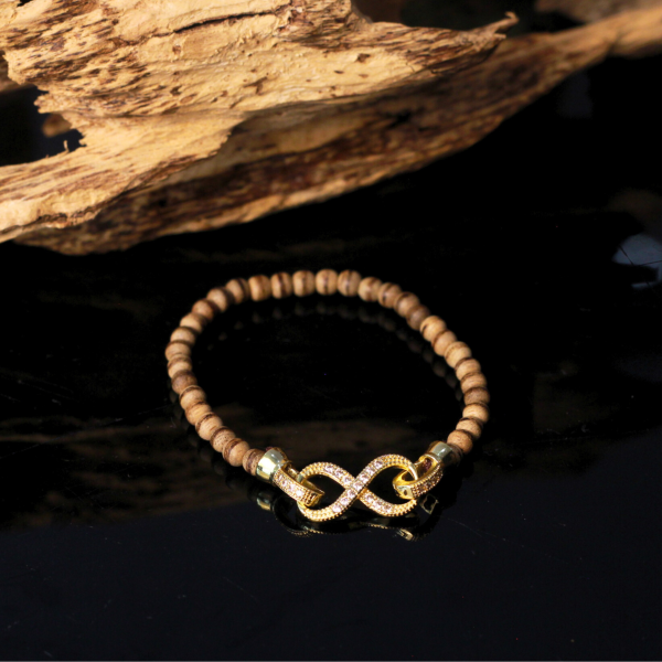 Vòng Tay Trầm Hương Charm Vĩnh Cửu